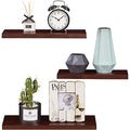 Dime Arts Shoppee Engineered Wood Wall Mounted Floating Shelves (Brown) Set of 3
