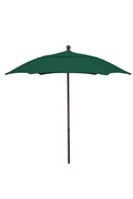 Fiberbuilt 7.5' Hex Patio Umbrella 6 Rib Push Up Champagne Bronze with Forest Green Spun Poly Canopy