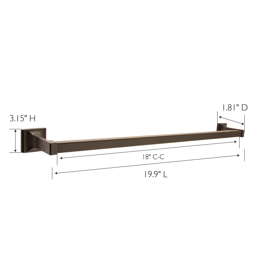 Design House 539205 Wall-Mounted Millbridge Bath Accessories, 18-Inch Towel Bar, Oil Rubbed Bronze