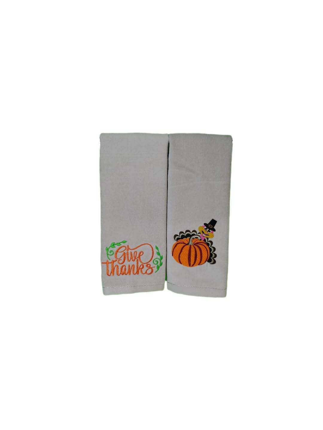 2 Pack Thanksgiving Kitchen Towels, 100% Soft Cotton, Basket Stuffers, (12X20 Inches) Decor Hand Towels Gift Packed, Decorative 