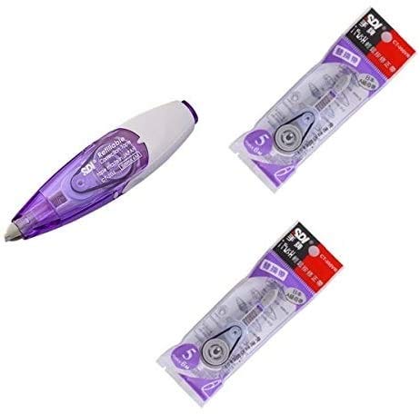 Sdi I-Push Retractable Mechanism Correction Tape White Out Pen 5Mm X 6M(Ct-205V) & 2 Refills