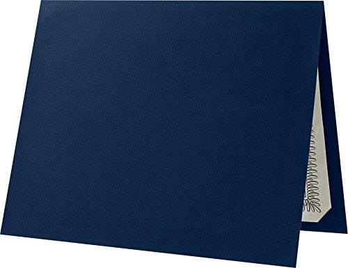 Luxpaper 9.5' X 12' Certificate Holders | Nautical Blue Linen | 100Lb. Cover | 100 Qty