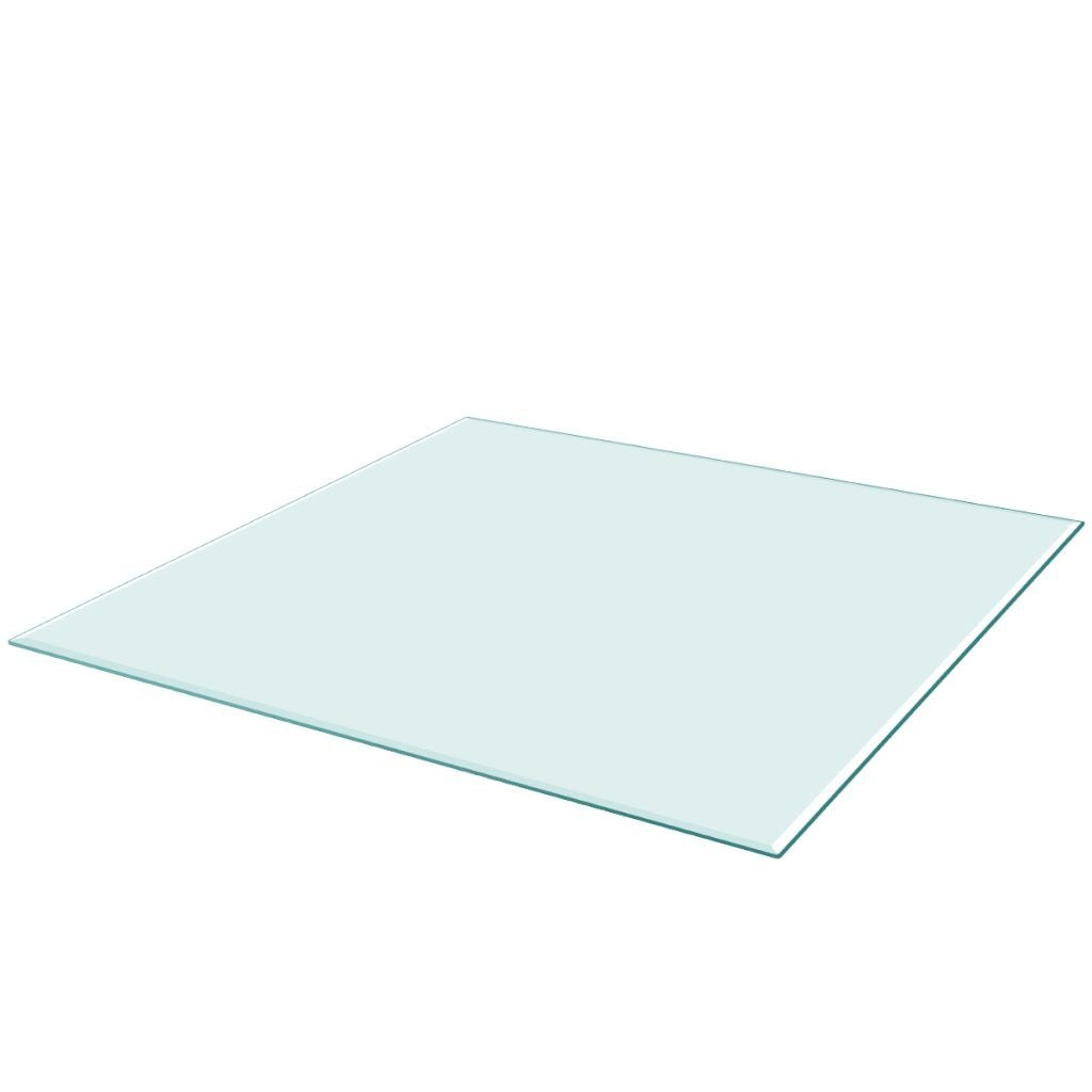 vidaXL Square Tempered Glass Table Top Living Room Living Room Home