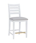 Flynn Counter Stool White Upholstered Set Of 2