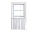 Ellis Curtain Stacey Sheer 56-by-24 Inch Tailored Tier Pair Curtains, White, 56x24