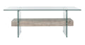Safavieh Home Kayley Grey Oak and Glass Coffee Table
