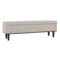 Kosas Home Louise 54' Polyester Fabric Tufted Storage Bench In Light Beige