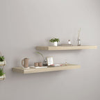 Vidaxl Floating Wall Shelves 2 Pcs Oak 31.5''X9.3''X1.5'' Mdf