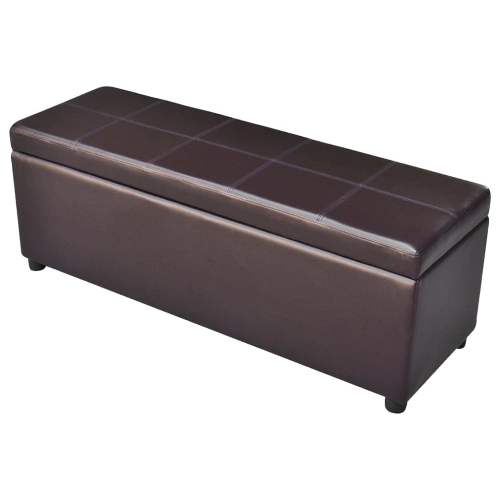 vidaXL Brown Wooden Storage Bench