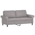 Vidaxl Modern 2-Seater Sofa With Durable Fabric Upholstery, Robust Plywood And Metal Frame, Comfortable Seating, Dark Grey
