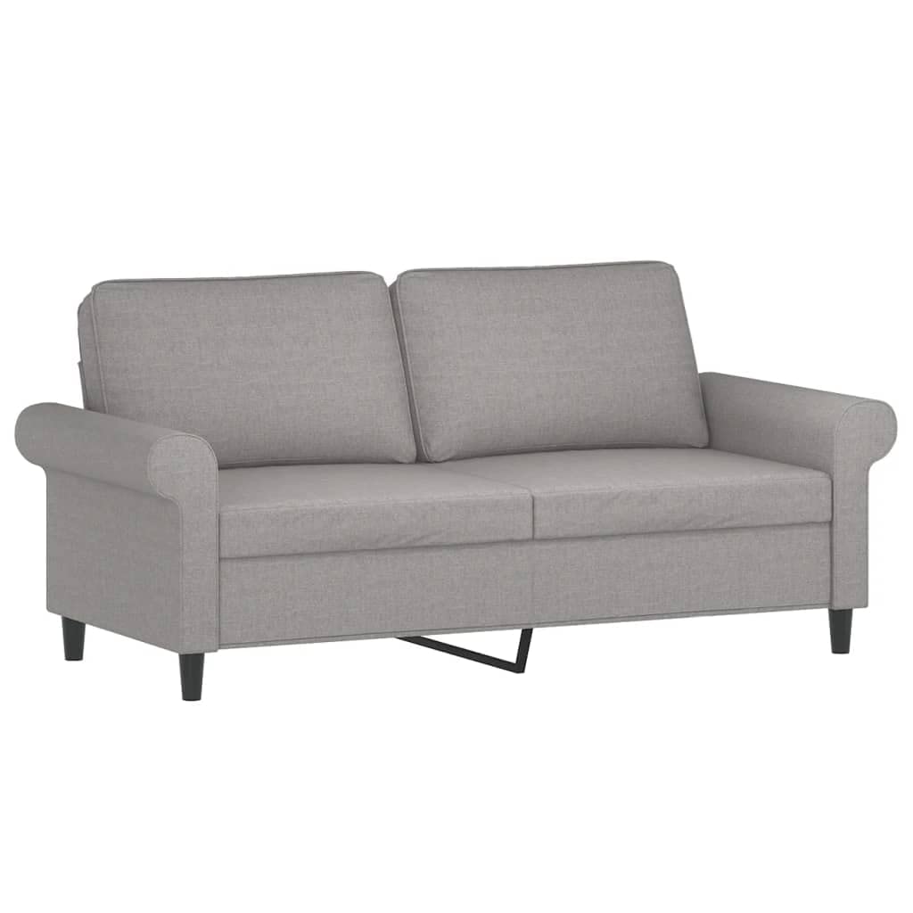 Vidaxl Modern 2-Seater Sofa With Durable Fabric Upholstery, Robust Plywood And Metal Frame, Comfortable Seating, Dark Grey