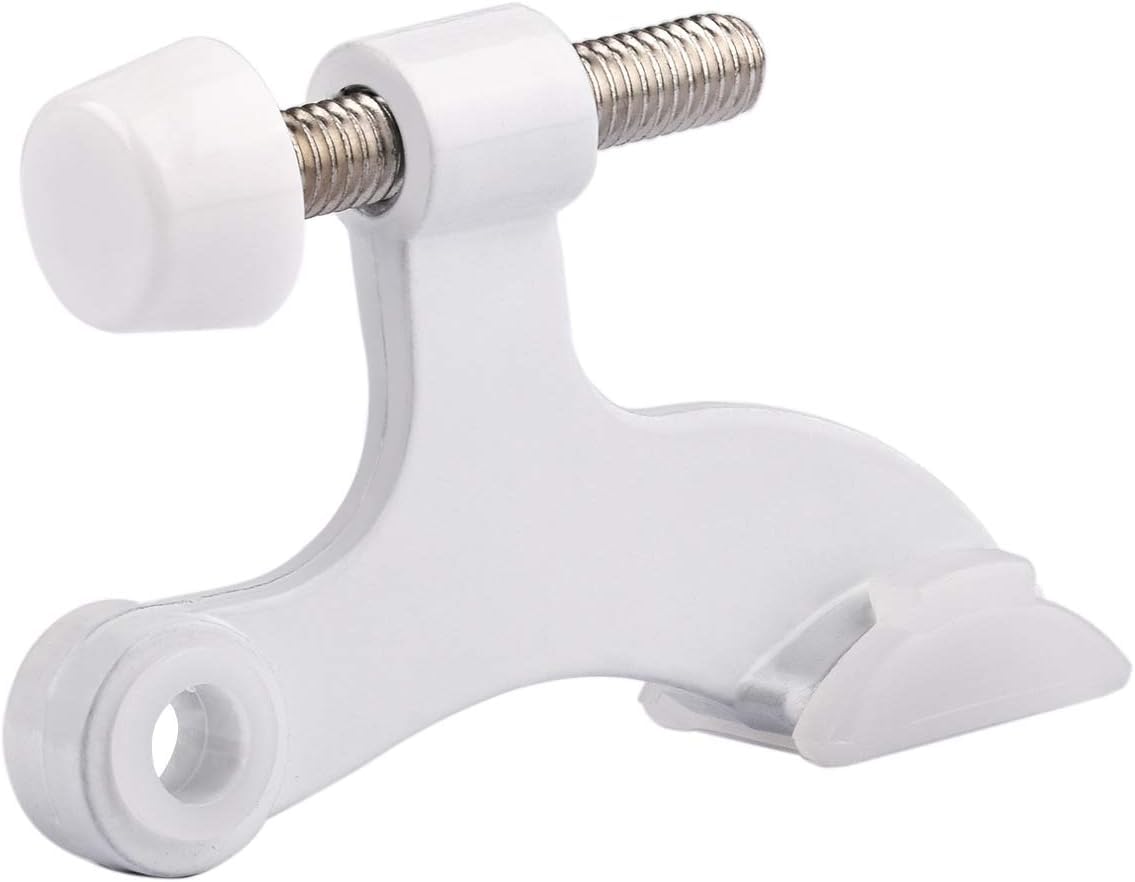 Homotek 48 Pack Hinge Pin White Door Stopper,Adjustable Deluxe Heavy Duty Door Stopper 2-1/2'X1-3/4,With White Rubber Bumper Ti