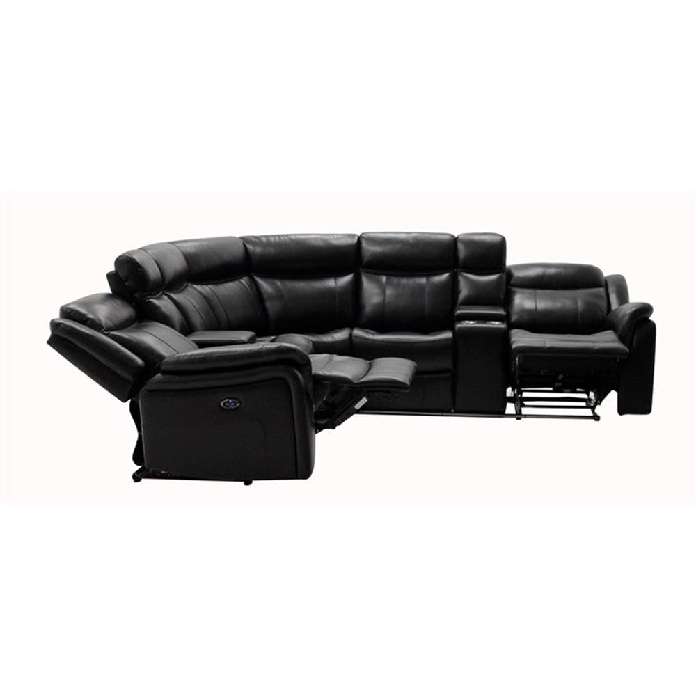 Global Furniture Usa Black Sofa Sectional - Thumbnail 4