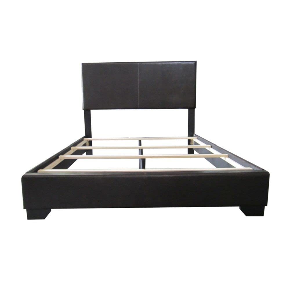 Acme Ireland Iii Upholstered Faux Leather Panel King Bed In Black
