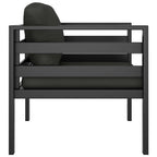 vidaXL Aluminum Single Sofa with Cushions - Versatile Patio Sofa for Indoor and Outdoor Usage - Weather Resistant, Lightweight and Configurable