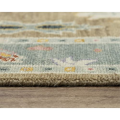 Muse 9' X 12' Abstract Taupe/Gray/Brown/Blue/Gray Hand Knotted Area Rug