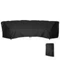Coosoo Curved Sofa Cover Outdoor Patio Furniture Cover Couch Sectional Protector Waterproof Half Moon Sofa Set Cover With Windpr