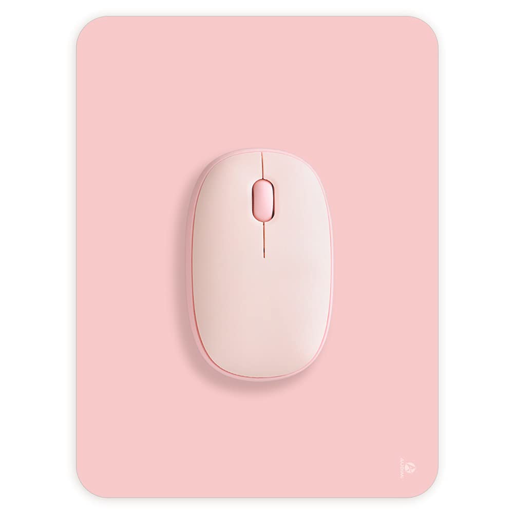 Audimi Small Mouse Pad 6 X 8 Inch, Mini Mouse Pad Thick For Laptop Wireless Mouse Home Office Travel, Portable & Washable (Pink)