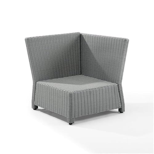 Crosley Bradenton Outdoor Wicker Sectional Corner Chair Navy/Gray
