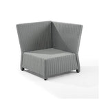 Crosley Bradenton Outdoor Wicker Sectional Corner Chair Navy/Gray