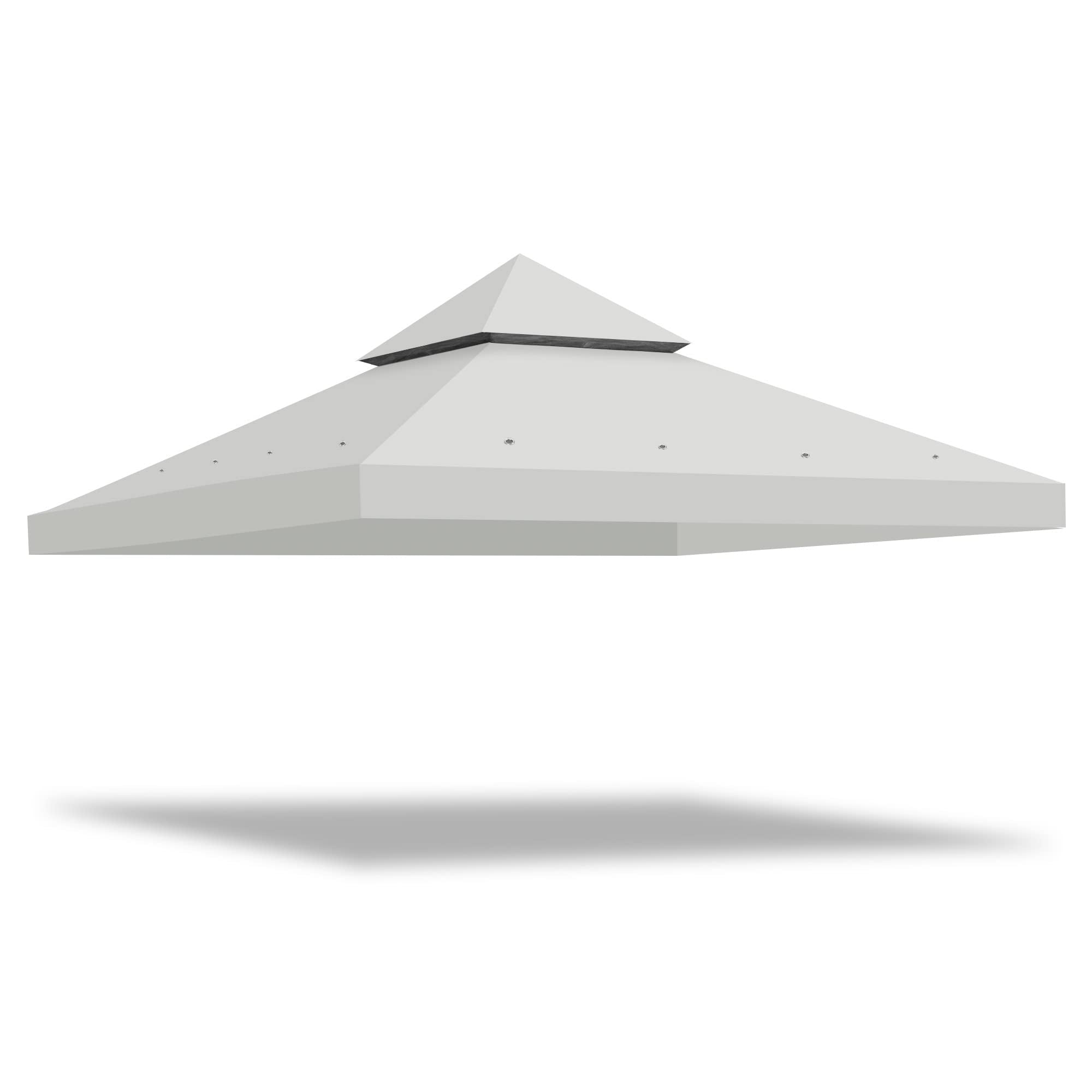 Yescom 10'X10' Gazebo Top Replacement For 2 Tier Outdoor Canopy Cover Patio Garden Yard Grey Y00910T09