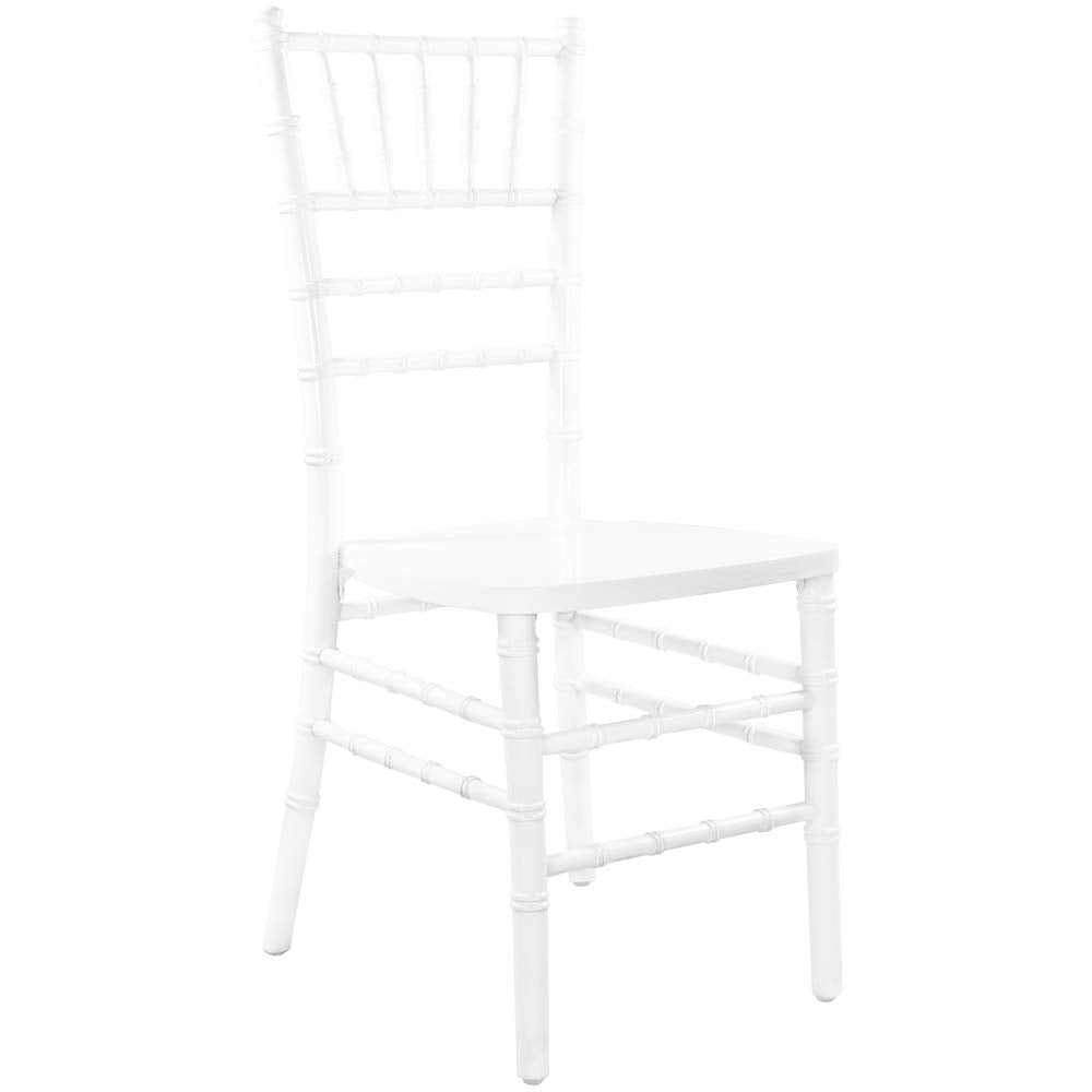 Flash Furniture Wood Chiavari Chairs, 18"L x 15.75"W x 36"H, White