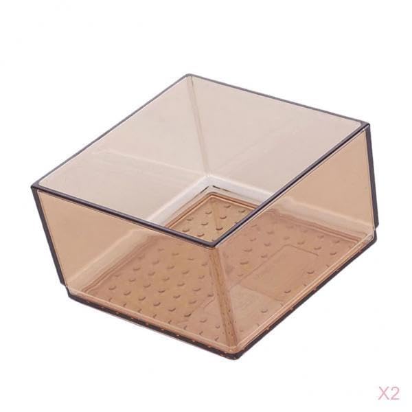 Heavenglow 2 Pcs Drawer Organizer Storage Box Divider Compartment Organization Tray  S