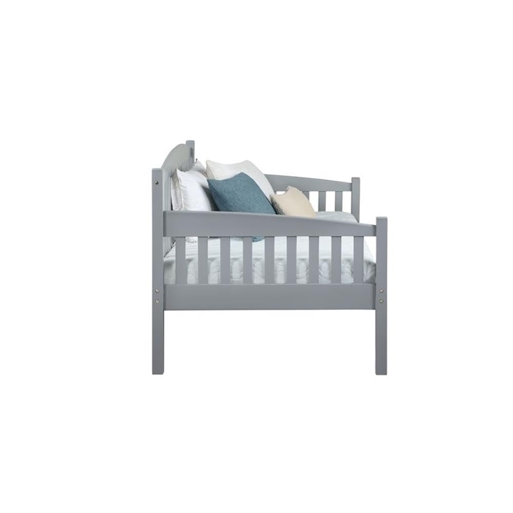 Acme Caryn Wooden Twin Mission Style Daybed with Slightly Curved Back in Gray