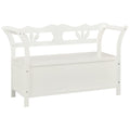 vidaXL Solid Fir Wood White Bench with Backrest and Armrest - Home Furniture Ideal for Entrance Spaces and Living Areas