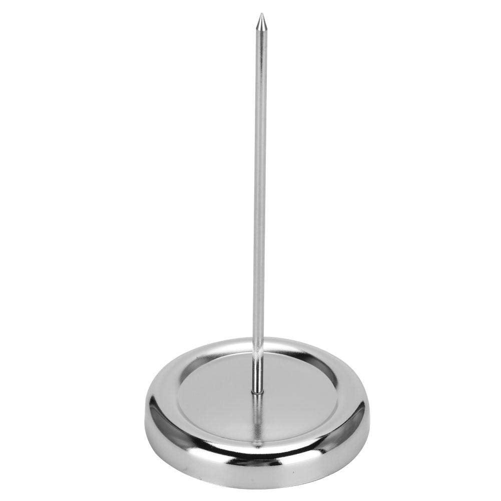 Hilitand Stainless Steel Straight Rod Paper Memo Holder With Clip Check Spindle Bill Fork Receipt Invoice Spike Stick Holder