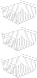 Shiok Decor Under Shelf Hanging Wire SlideIn Baskets| Home Storage Sliding Shelf Under Cabinet AddOn Racks For Kitchen Bookshe
