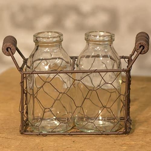 2 Bottles w/ Wire Carrier