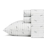 Eddie Bauer - Twin Sheets, Cotton Percale Bedding Set, Crisp & Cool Home Decor, Dorm Room Essentials (Downstream, Twin)