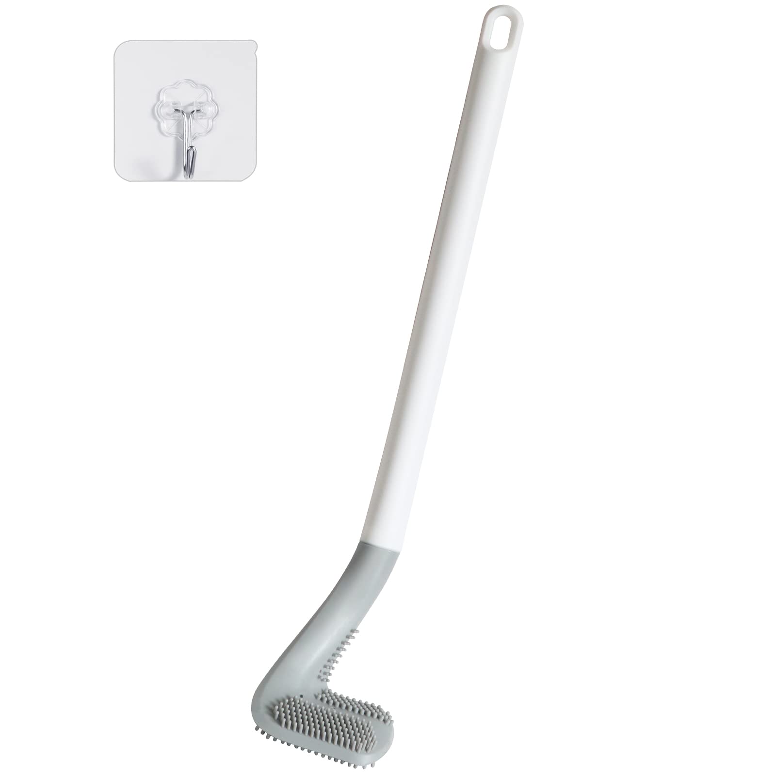 Kucucyle Golf Toilet Brush, Toilet Cleaning Brush, Flexible Bendable Silicone Long Handled Toilet Brush, 360 Deep Toilet Bowl Cl