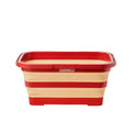 CAMPANELLI Collapsible Storage Basket with Handle  20L, Red/Gold