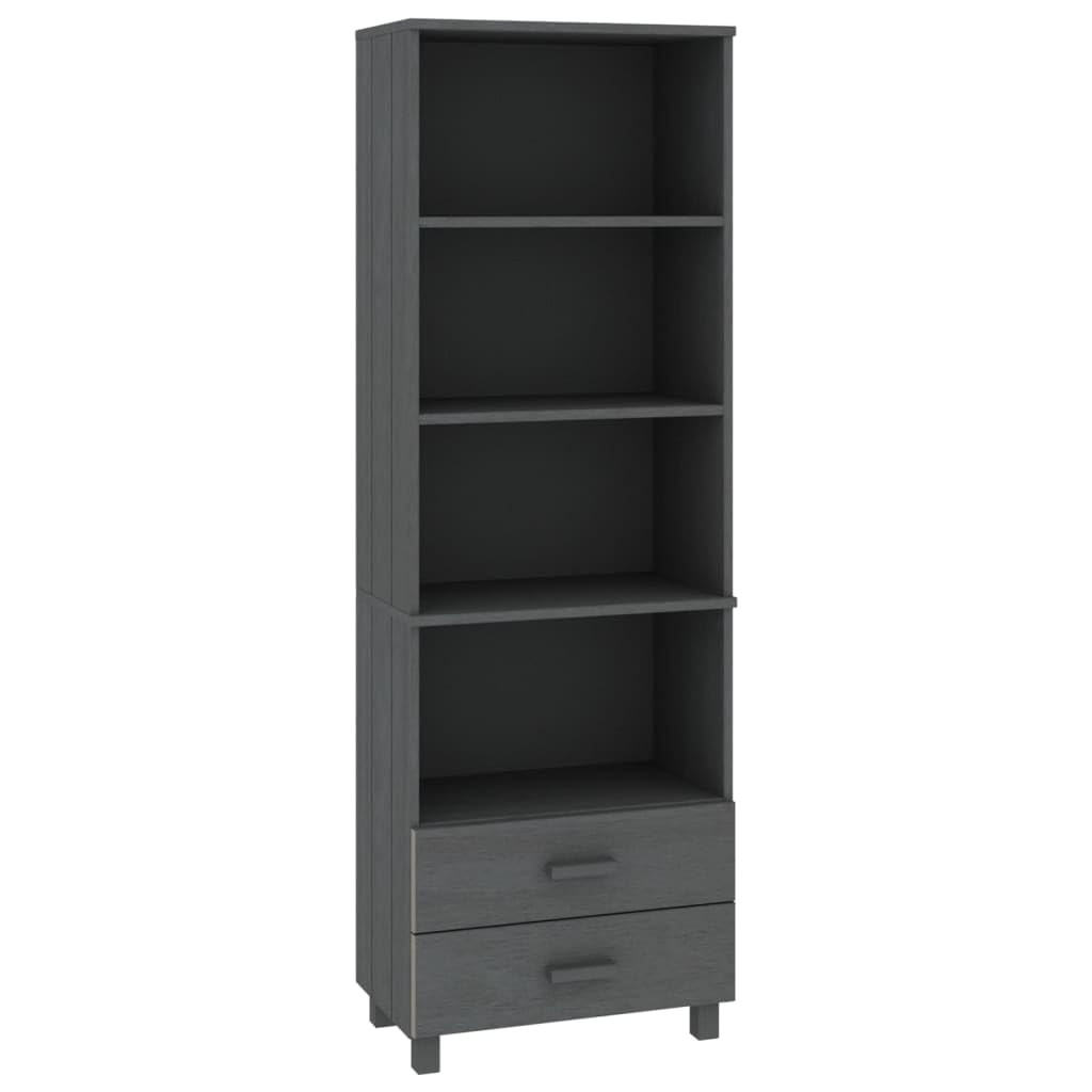 vidaXL Highboard Dark Gray 23.6&quot;x13.8&quot;x70.9&quot; Solid Wood Pine