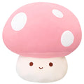 Yeqivo Cute Mushroom Plush Toy, Pink Mushroom Plush Pillow 3D Soft Mushroom Plushie, Mushroom Hugging Plush Pillow Gift for Girl