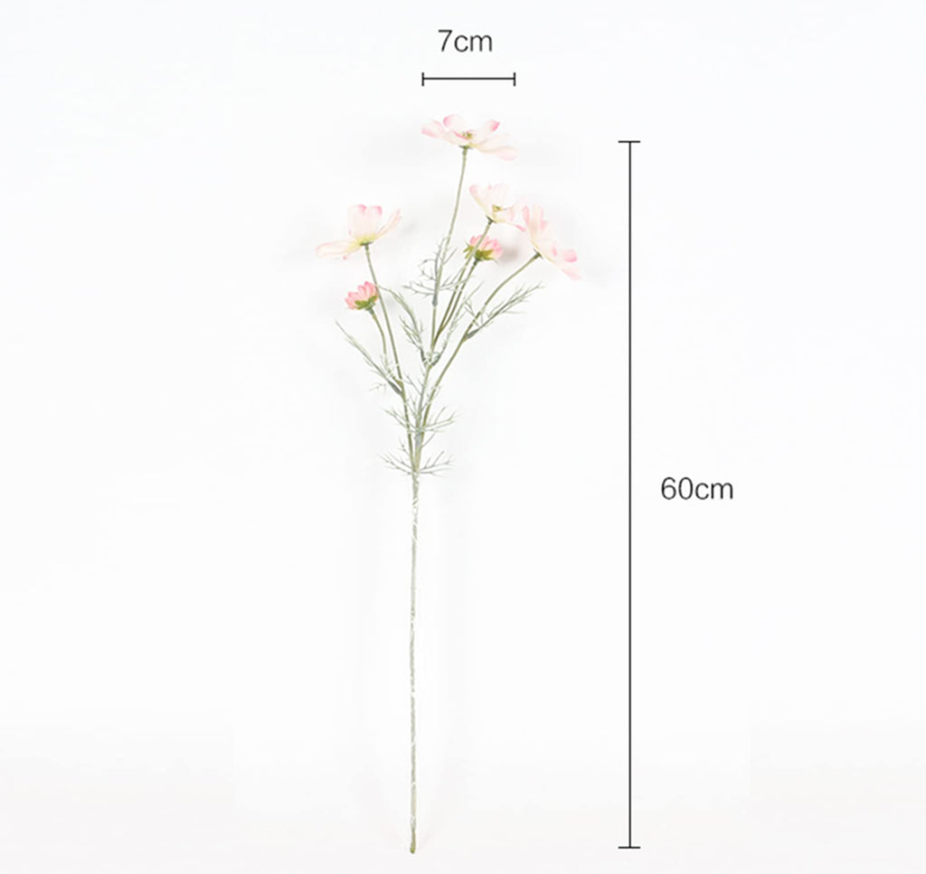 2 Pcs Artificial Flowers Plants Calliopsis Silk Flower Arrangements Wedding Bouquets Decorations Plastic Floral Table Centerpiec