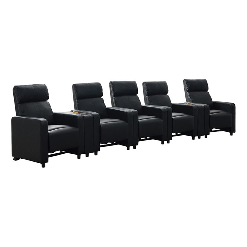 Coaster Toohey 7-Piece Theater Seating (5R), Black