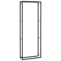 vidaXL - Steel Firewood Rack, Matt Black Finish, Provides Ample Storage, Prevents Log Rot, Perfect Accessory for Fireplace