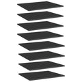 vidaXL Modern Style Bookshelf Boards 8-pcs Set, High Gloss Black, Easy-to-Clean, Engineered Wood, 23.6x19.7x0.6, Black High Gloss Bookcase Boards Replacement