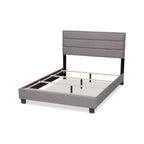 Baxton Studio Ansa Modern and Contemporary Grey Fabric Upholstered Queen Size Bed