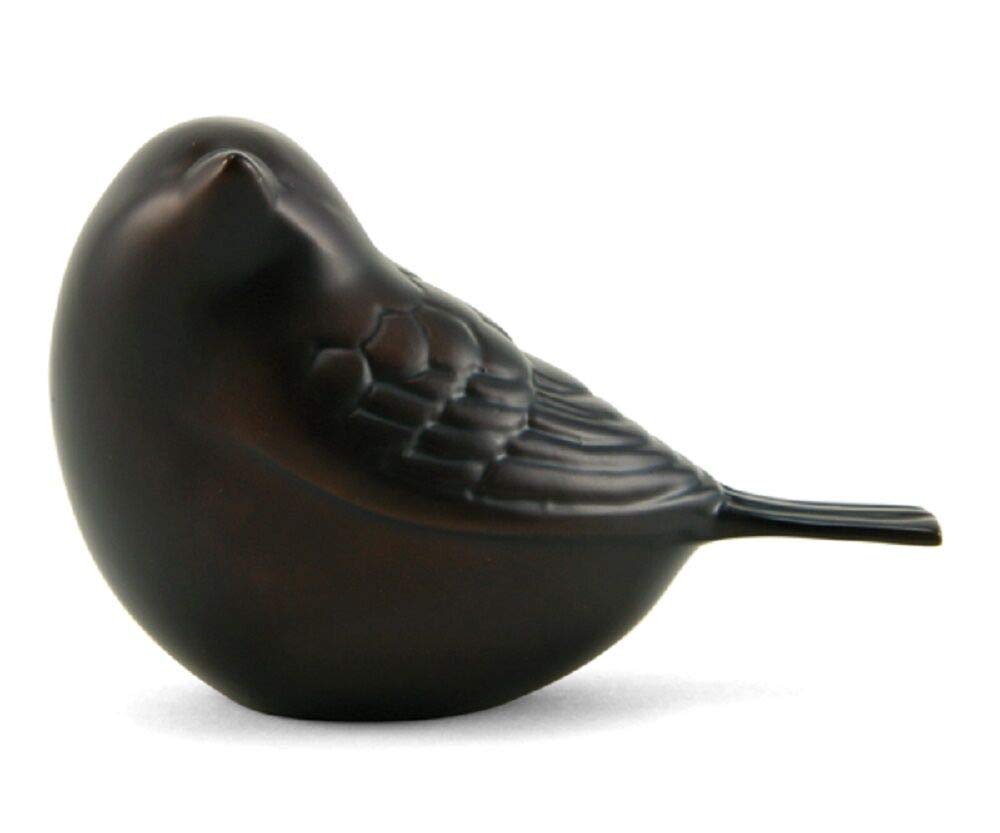 OneWorld Memorials Songbird Bronze Memorial Keepsake Urns - Extra Small - Holds Up to 5 Cubic Inches of Ashes - Antique Bronze C