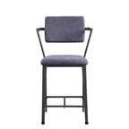 Acme Cargo Counter Height Chair (Set of 2) in Fabric & Gunmetal