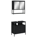 vidaXL 2-piece Bathroom furniture set wood black