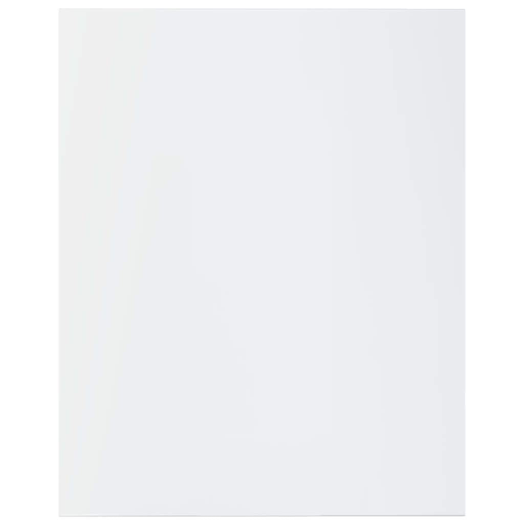 vidaXL High Gloss White Bookshelf Boards: Set of 8, Engineered Wood, Modern Style, 15.7x19.7x0.6 Size