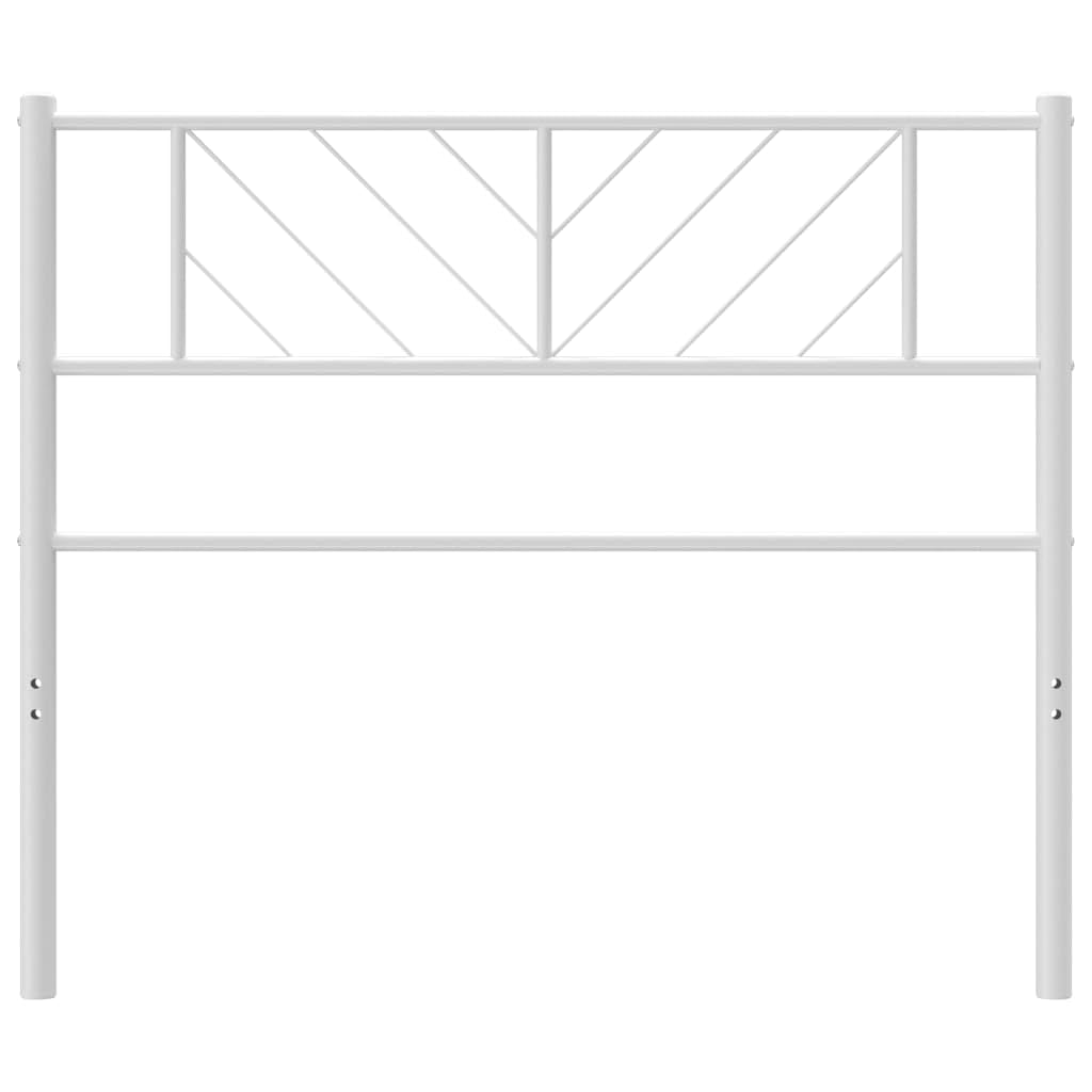 vidaXL Classy White Metal Headboard – Robust Steel Construction, Stable Metal Legs, Great Back Support, Suitable for 39.4&quot; Mattress Width