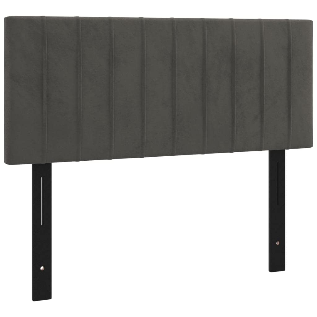 vidaXL Headboard Dark Gray 39.4x2x30.7/34.6 Velvet