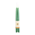 Moss Green Candles, Hand Dipped Beeswax Taper Candles, 12-Hour Long Burn, Pure Beeswax Candle 12 x 7/8, All Natural Rich Colorin