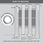 Koufall 108 Inch Curtains Long,Blackout Grommet Large Window Tall Curtains For Living Room,2 Panels Set